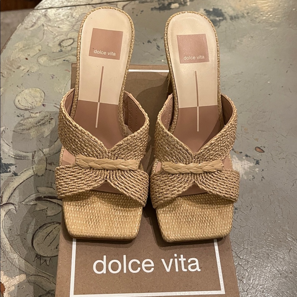 Dolce Vita Tan Woven Mules